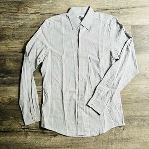 NWT Reiss, Rapter Slim Fit Long-Sleeve Buttondown, Soft Grey, Large